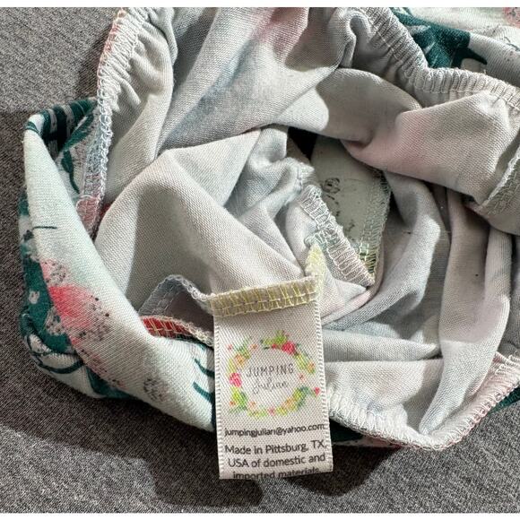 Jumping Julian | Baby Toddler Girls Blue Floral Shorts Bummies | 18 Month - Picture 3 of 4